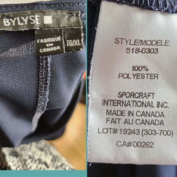 Bylyse Navy Stretch Knit Flutter Bell Sleeve Round Neck Top - Picture 5 of 5